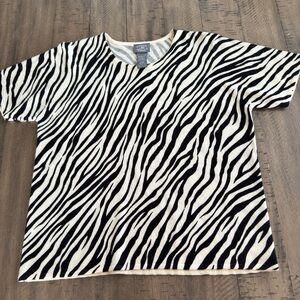 Designers Originals Black and White Zebra Print Camisole